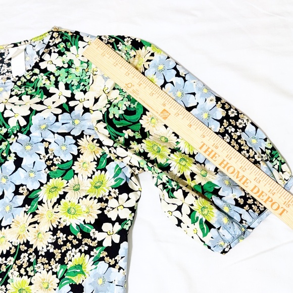 H&M Midi Floral Short Sleeve Dress M Medium Office/Career/Work/Party/Casual EUC - Picture 7 of 7